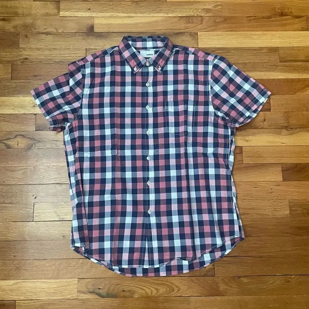 Men’s plaid button down shirt from Sonoma